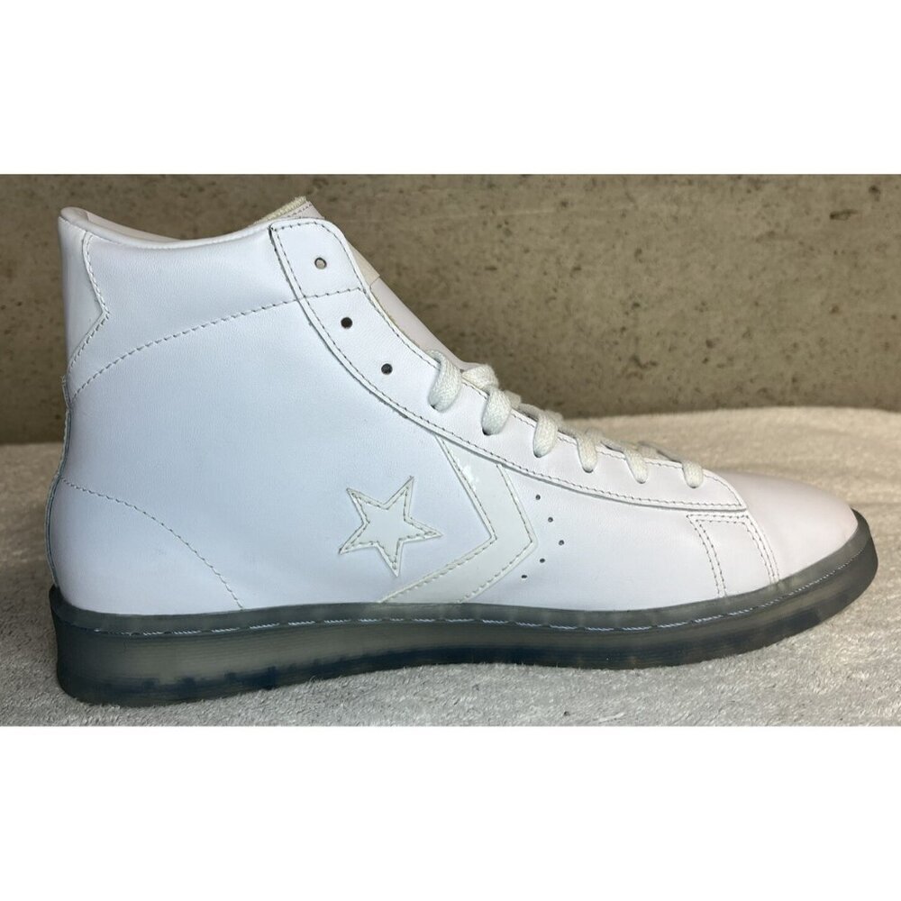 Converse Pro Leather Hi "Black Ice" White/White/Clear 169502C US Mens 11.5 Shoes - Picture 4 of 8